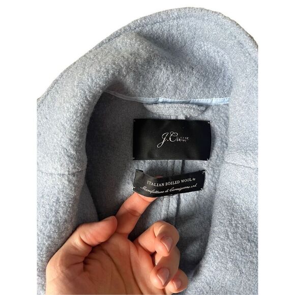 ❗️Final Price❗️J.Crew Daphne Topcoat in Boiled Wool Mountain Blue size 4-6 - Picture 7 of 14